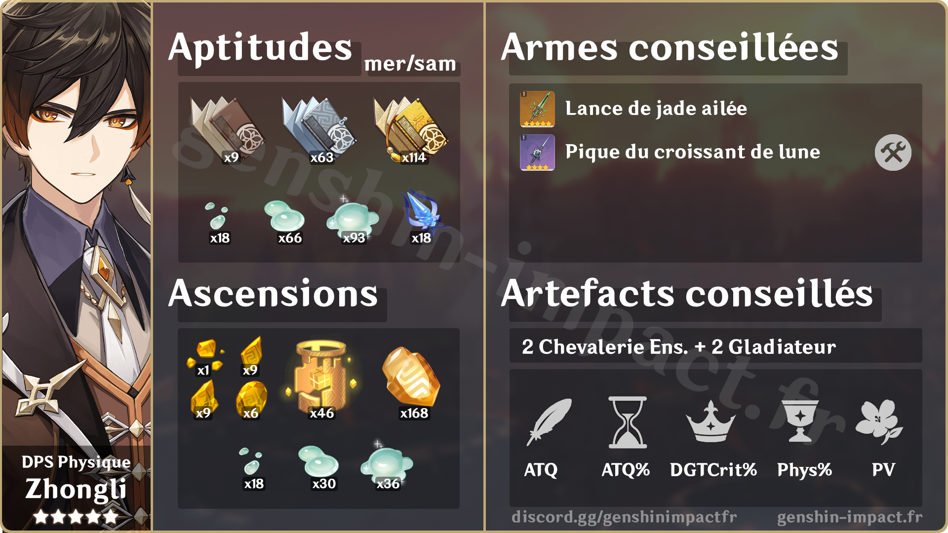 Zhongli Genshin Impact Fr