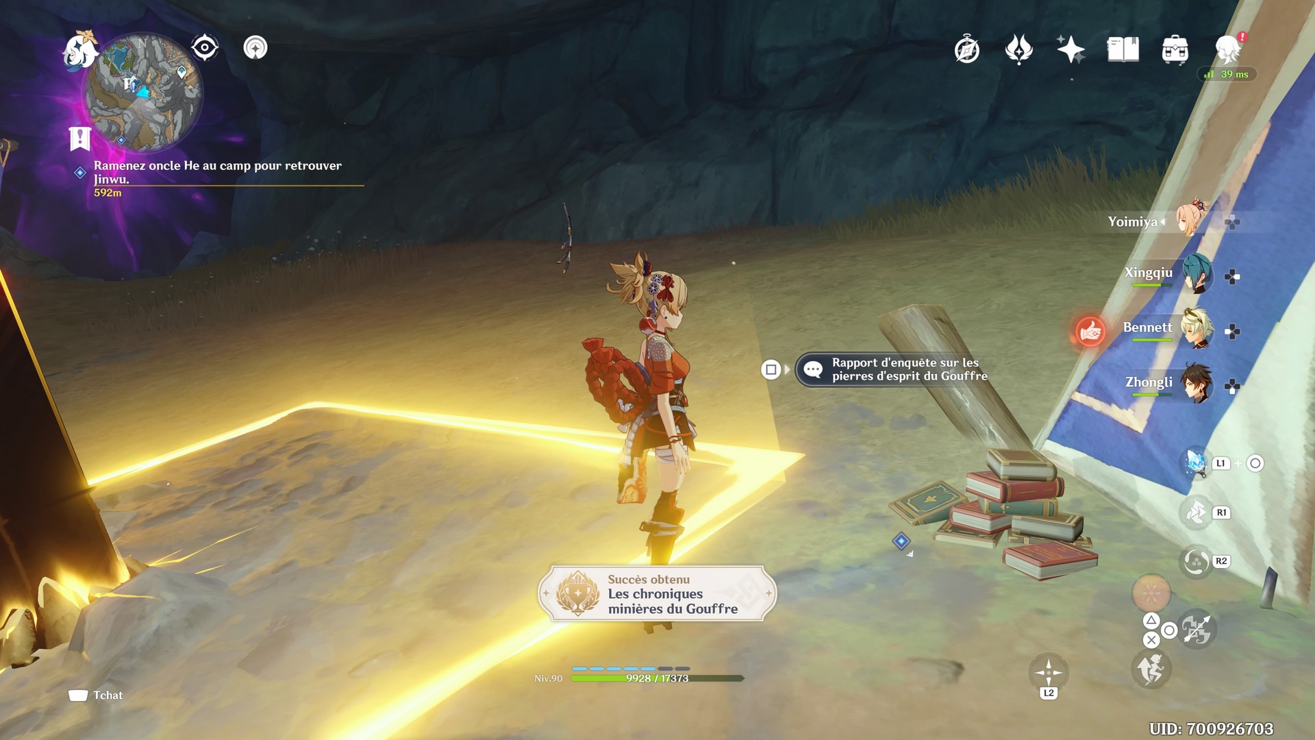 Quelques secrets dans les Mines souterraines du Gouffre Genshin Impact FR