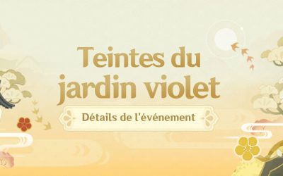 Guide de l’événement « Teintes du jardin violet »