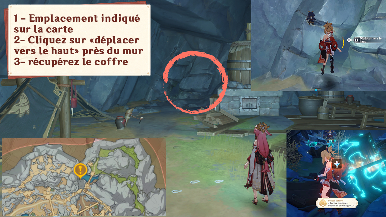 Quelques secrets dans les Mines souterraines du Gouffre Genshin Impact FR