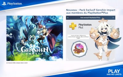 Nouveau : Pack exclusif Genshin Impact aux membres du PlayStation®Plus