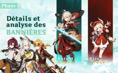 Détails et analyses des bannières de Kazuha et Klee