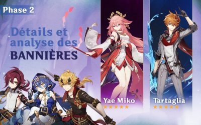 Détails et analyse des bannières de Yae Miko et Tartaglia