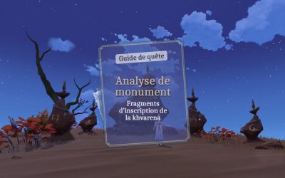 Guide de quête : « Analyse de monument »