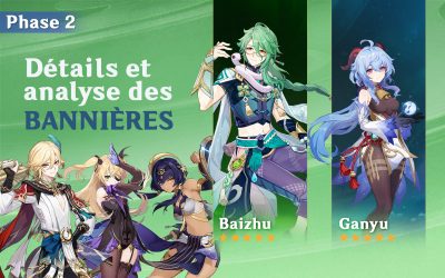 Détails et analyse des bannières de Baizhu et Ganyu