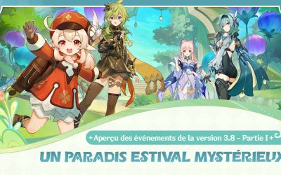 Liste et dates des événements de la 3.8 « Un paradis estival mystérieux ! » – Partie 1