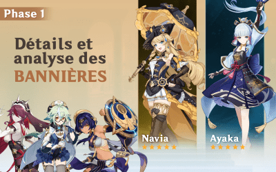 Détails et analyse des bannières de Navia et Ayaka