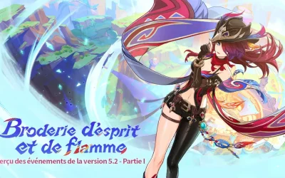 Liste et dates des événements de la 5.2 – Partie 1