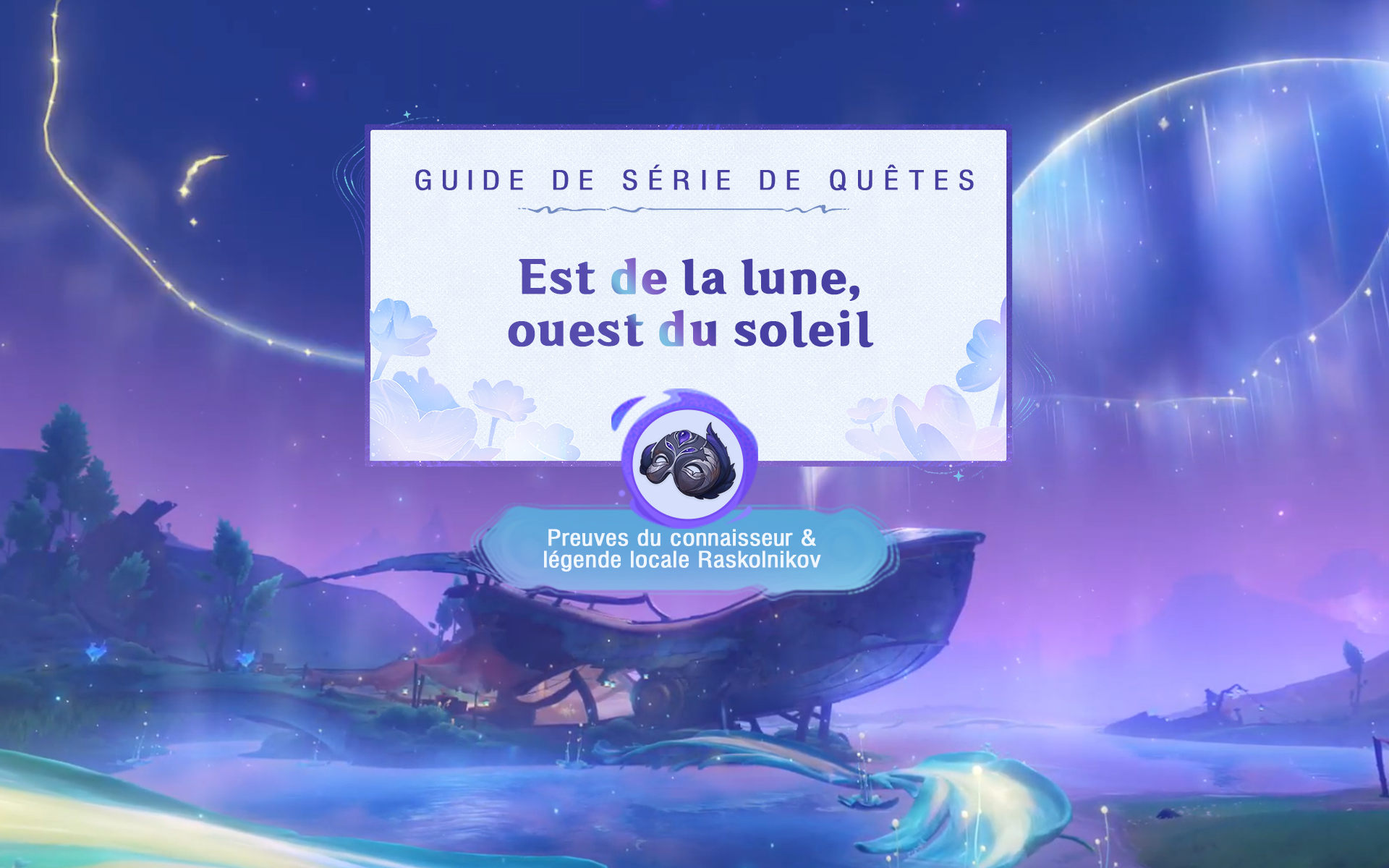 Bannière est de la lune ouest du soleil