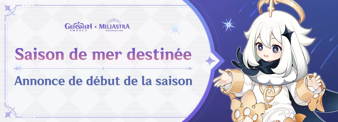 Saison de mer destinée : Annonce de début de la saison