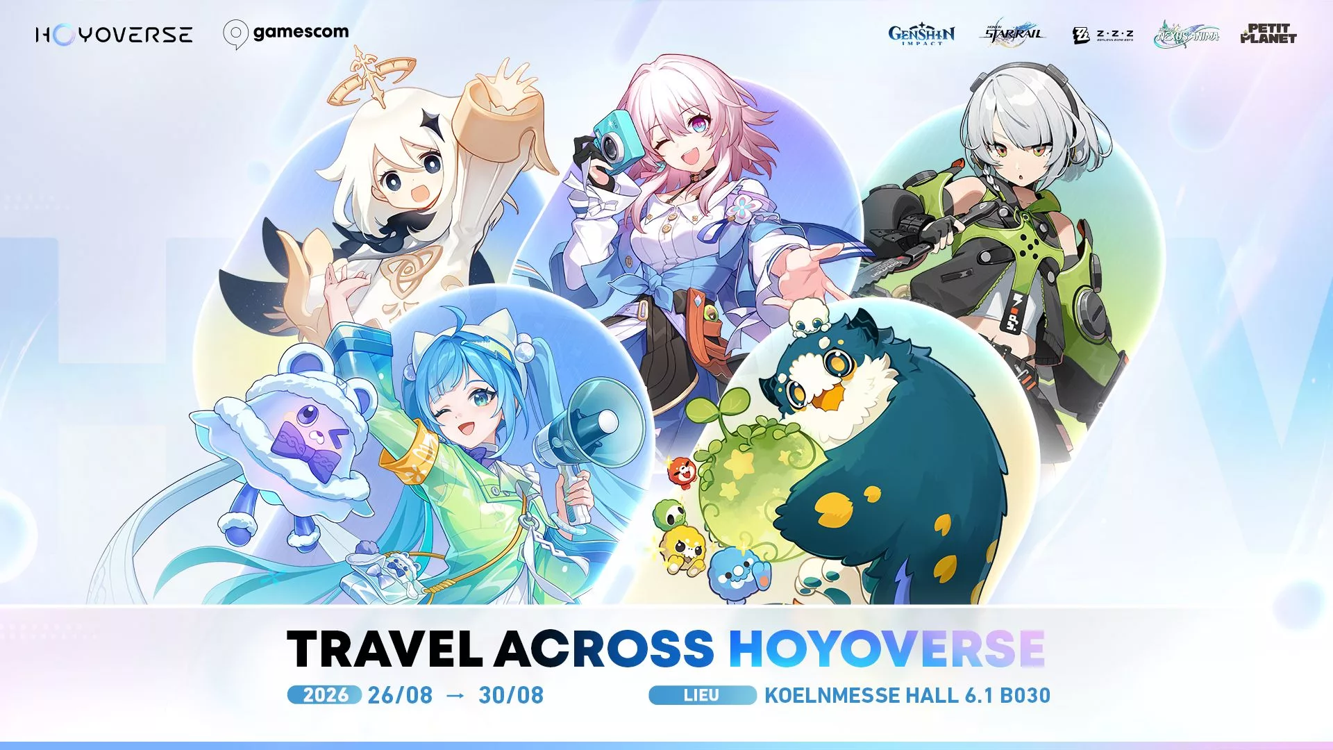 Genshin Impact vous attend à la gamescom 2026 ! Participez au tirage au sort pour tenter de remporter des billets gratuits ! Genshin Impact vous attend à la gamescom 2026 ! Participez au tirage au sort pour tenter de remporter des billets gratuits !