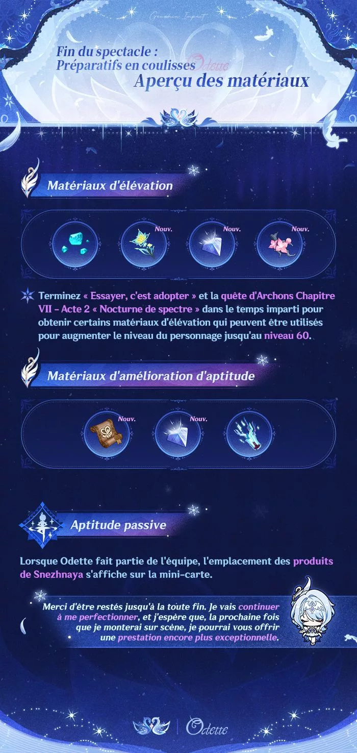 Démo des compétences de personnage – Odette · Neige tourbillonnante