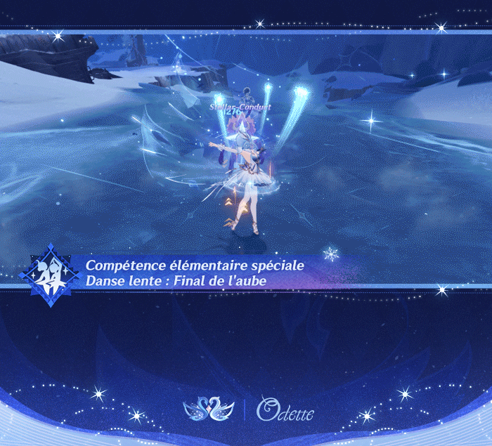 Démo des compétences de personnage – Odette · Neige tourbillonnante