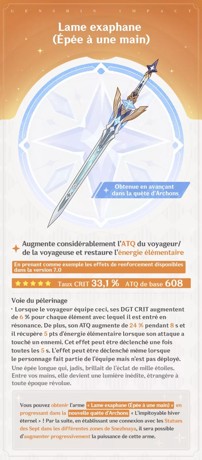 Présentation des nouvelles armes de la version 7.0 « L'impitoyable hiver éternel »