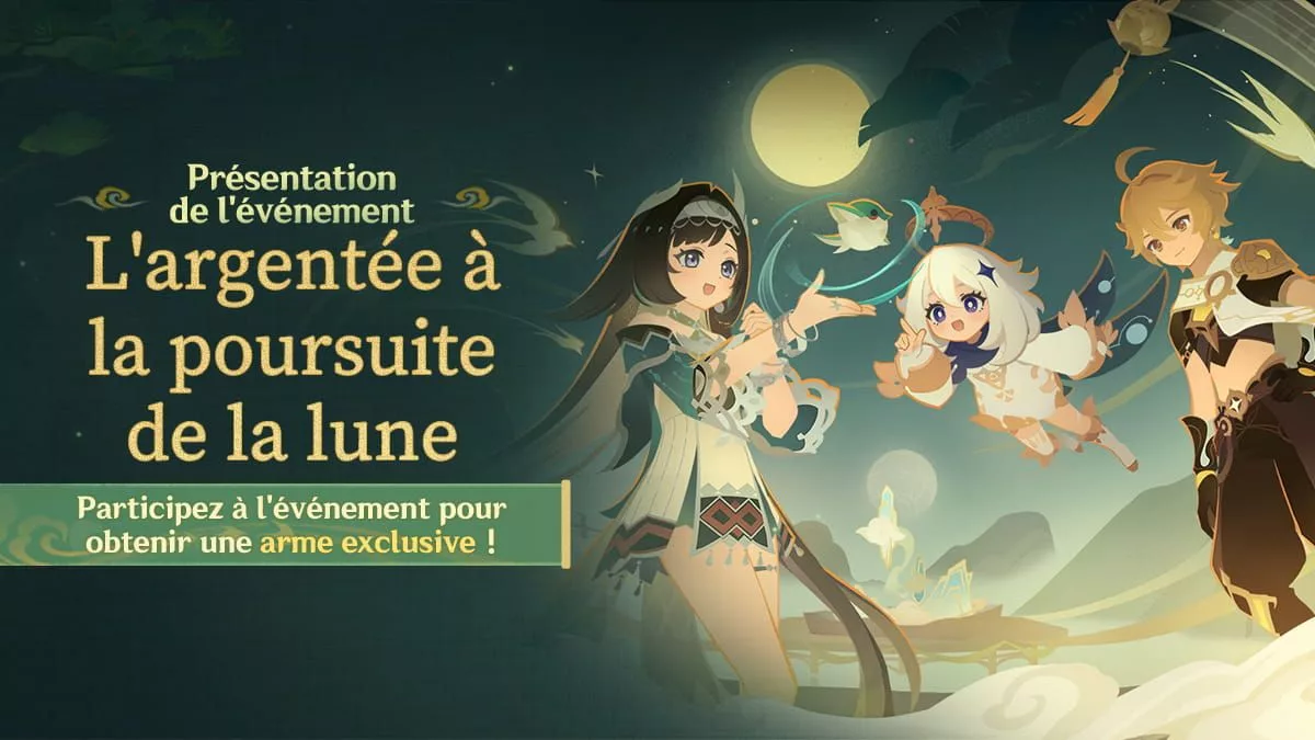 Présentation de l’événement « L’argentée à la poursuite de la lune » : Participez à l’événement pour obtenir une arme exclusive ! Présentation de l'événement « L'argentée à la poursuite de la lune » : Participez à l'événement pour obtenir une arme exclusive !