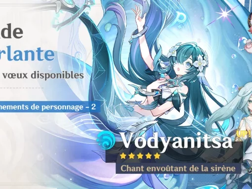 Vœux « Ballade déferlante » : taux d’obtention boosté pour Vodyanitsa · Chant envoûtant de la sirène (Hydro) ! Vœux « Ballade déferlante » : taux d’obtention boosté pour Vodyanitsa · Chant envoûtant de la sirène (Hydro) !