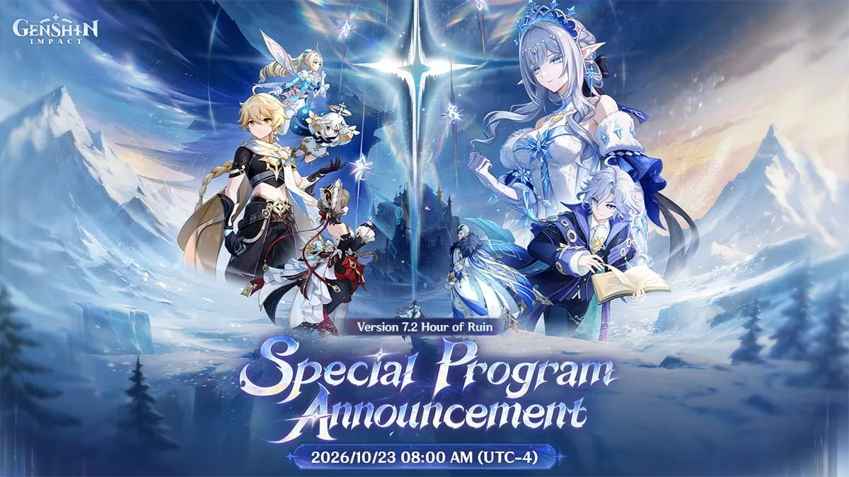Annonce du programme spécial de la version 7.2 de Genshin Impact Annonce du programme spécial de la version 7.2 de Genshin Impact